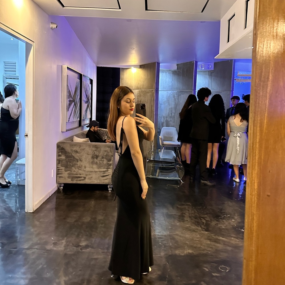 Black Open Back dress